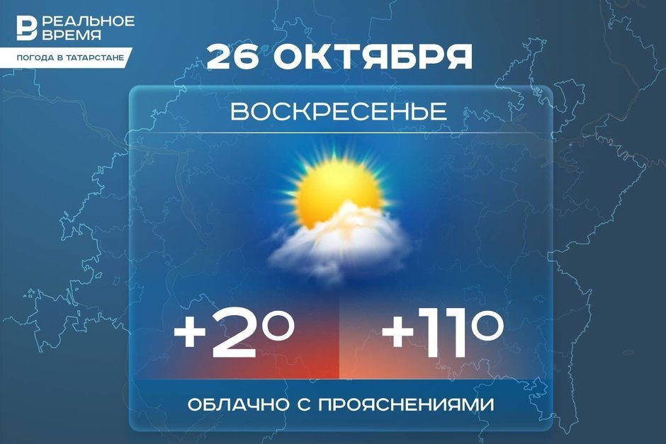 Сегодня в Татарстане местами ожидается небольшой дождь и до +11 градусов