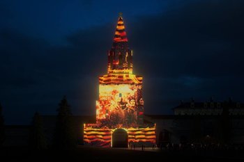 С 9 по 11 мая на Спасской башне Казанского кремля покажут праздничный мэппинг в честь 80-летия Победы