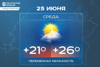 Сегодня в Татарстане потеплеет до +26 градусов