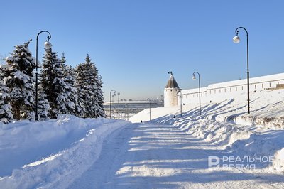 Из-за снегопадов повреждена деревянная кровля Казанского кремля