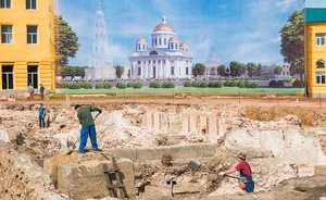 Археологи в Казани рассказали о находках на месте строительства собора Казанской иконы Божией матери — видео