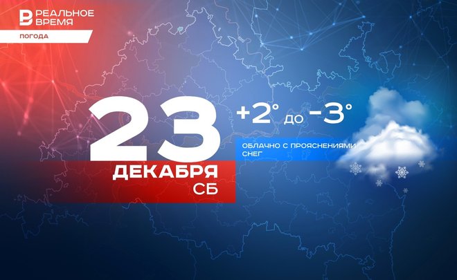 Сегодня в Татарстане снег и до +2 градусов