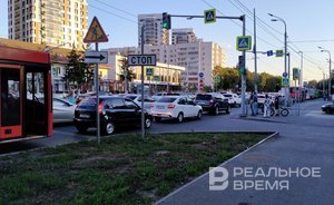 В Казани на улице Ершова образовалась пробка в три километра