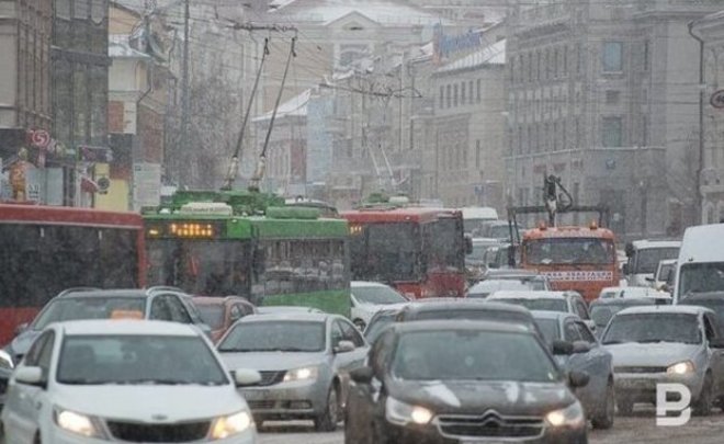 Пробки в Казани вечером достигли 10 баллов
