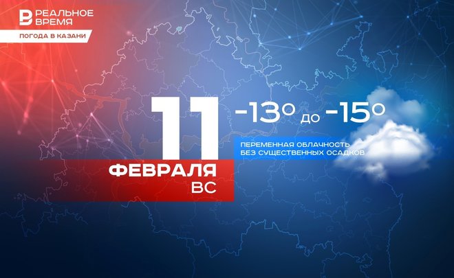 В Казани сегодня ожидается до -15 градусов