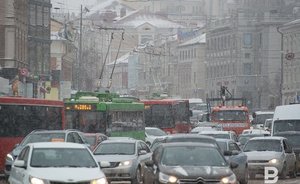 На дорогах Казани образовались 7-балльные пробки