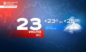 Сегодня в Казани облачно и до +25 градусов