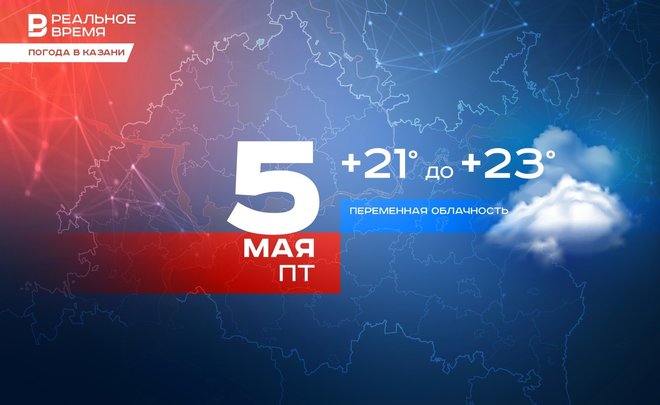 Сегодня в Казани ожидается небольшой дождь и до +23 градусов