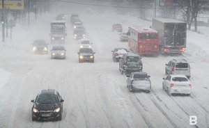 Татарстанцев предупредили о метели и снеге с дождем