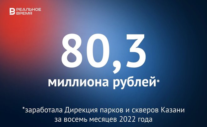 Дирекция парков и скверов Казани в 2022 году заработала около 80,3 млн рублей — это много или мало?