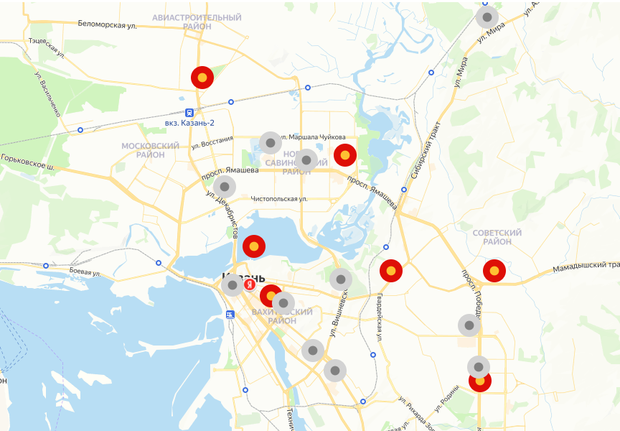 Казань новосавиновский район карта