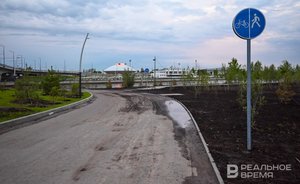 Открытие велопешеходного маршрута вдоль Кремлевской дамбы в Казани перенесли на лето