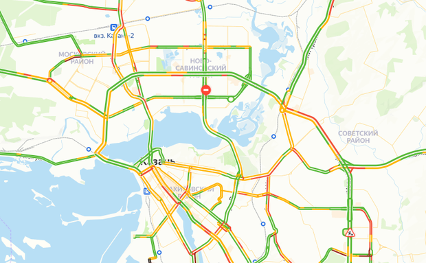 Карта пробок казань