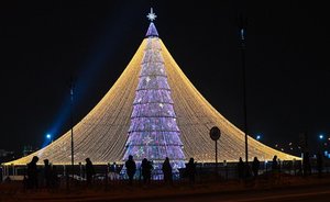 Новый год у главной елки Казани встретили 20 тысяч человек