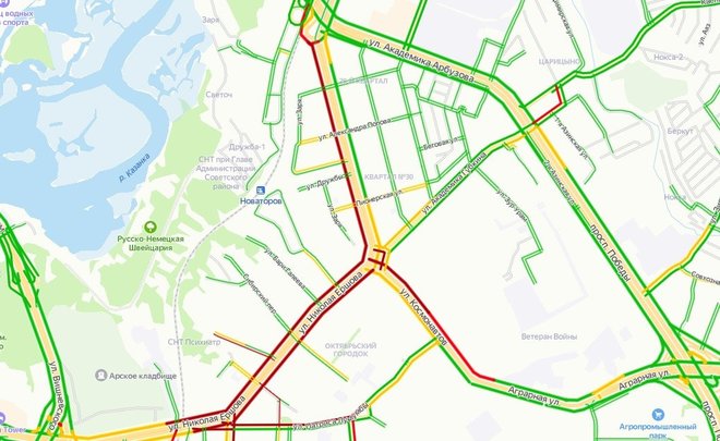 Карта пробок казань