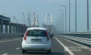 Движение автотранспорта по Крымскому мосту со стороны Керчи временно перекрыли