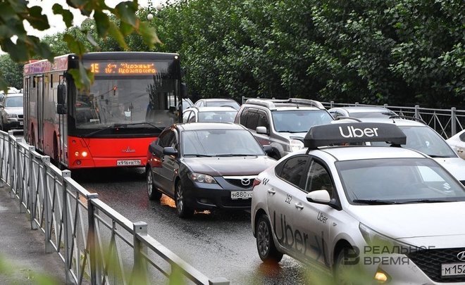 В казанских Дербышках образовалась пятикилометровая пробка из-за ДТП