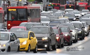 В Казани от Вишневского до «Миллениума» из-за аварий образовалась пробка длиной более 2 км