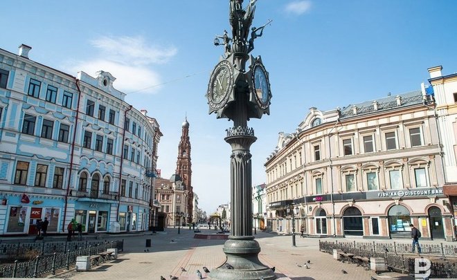 В Казани восстановили работу часов на улице Баумана