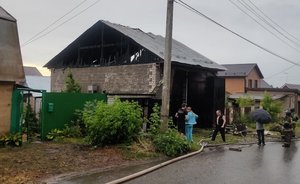 В казанских Дербышках потушили пожар в частном гараже