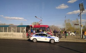 В Казани в районе остановки «Речной техникум» из-за аварии образовалась крупная трамвайная пробка