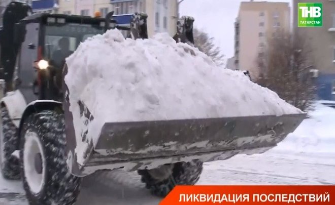 Мэрия Казани: на ликвидацию последствий снегопадов потребуется не менее двух недель