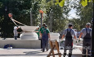 В Казани в «Саду рыбака» начались работы по установке нового фонтана