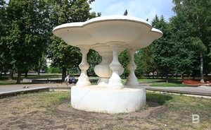 В казанском «Саду рыбака» протестировали работу воссозданного фонтана