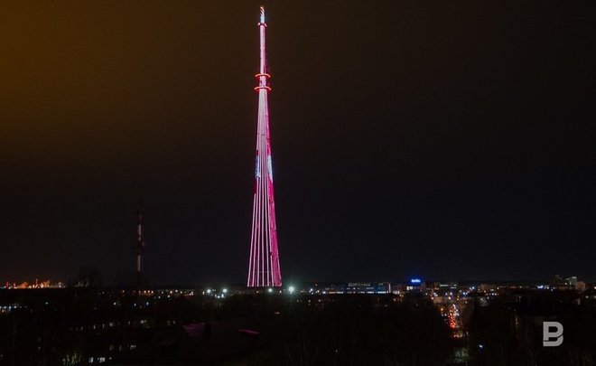 Казанская телебашня загорится праздничными огнями в День народного единства и День Конституции Татарстана