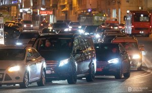 На дорогах Казани образовались 8-балльные пробки