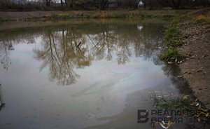 Водоем казанского парка имени Карима Тинчурина окрасился в радужный цвет
