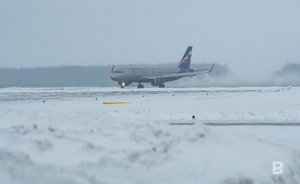 В Ижевске временно остановил работу аэропорт из-за сильного снегопада