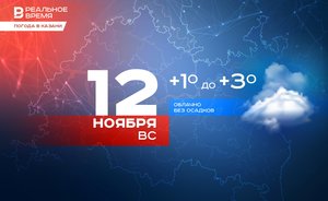 Сегодня в Казани облачно и до +3 градусов