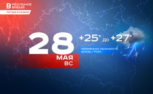 Сегодня в Казани дождь, гроза и до +27 градусов