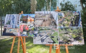 В Ново-Савиновском районе Казани благоустроили двор площадью 21 тыс. кв. м