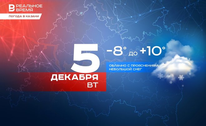 В Казани сегодня снег и до -10 градусов