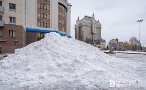 В Казани высота сугробов местами достигает одного метра