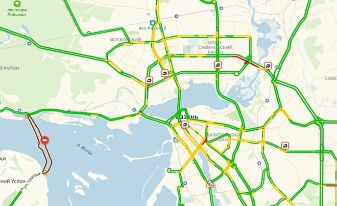 Казань пробки сейчас онлайн карта смотреть онлайн