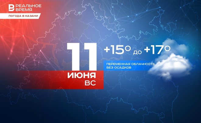 Сегодня в Казани пасмурно и до +17 градусов