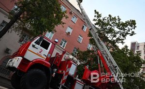 Площадь пожара на улице Чехова в Казани составила 1,6 тысячи квадратных метров