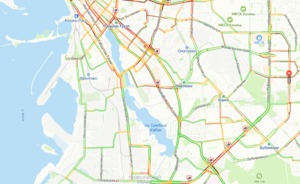 В Казани вечером в четверг наблюдаются 9-балльные пробки